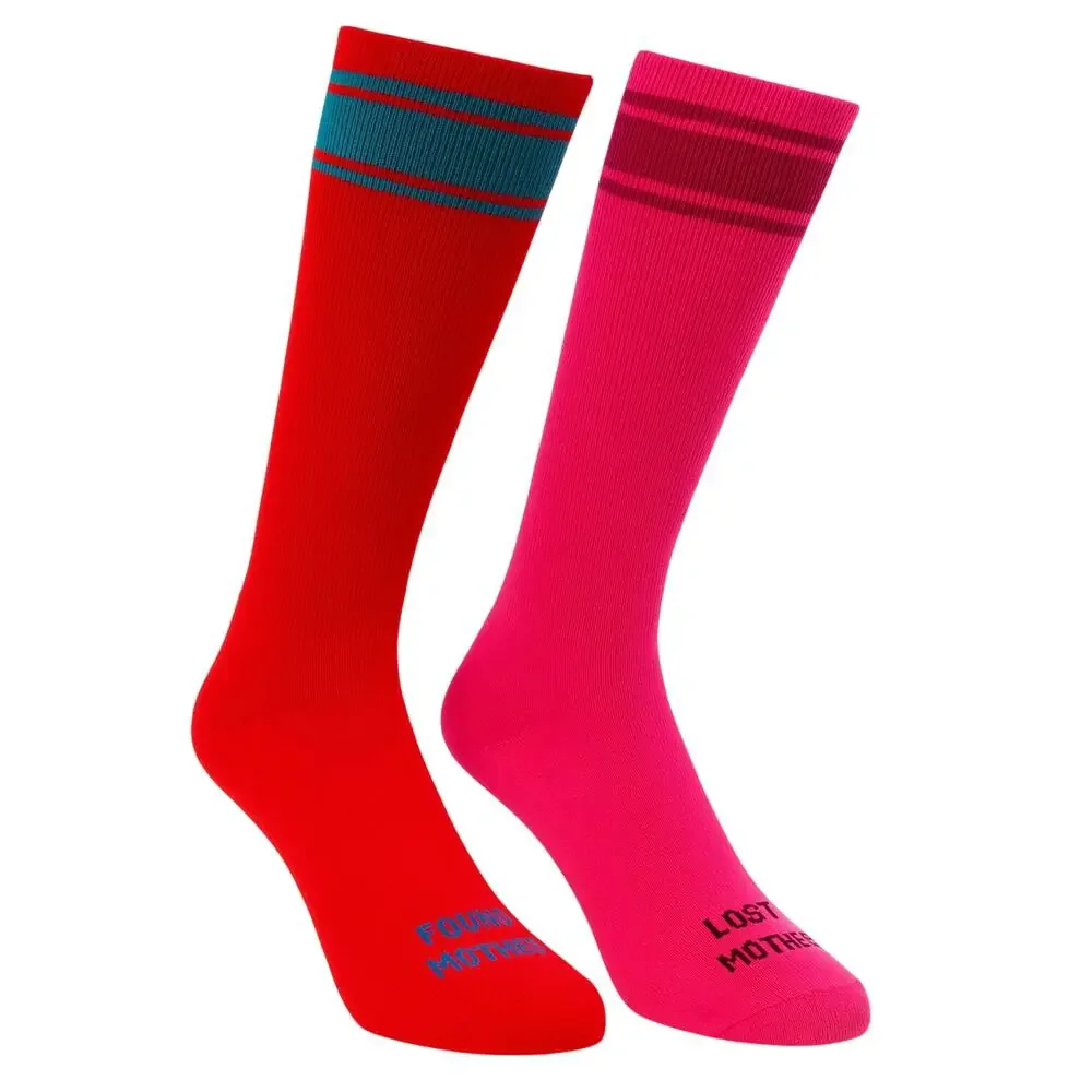 Mother Lost and Found The Rara Red Blue Pink Long Tube High Calf Socks NEW Tags